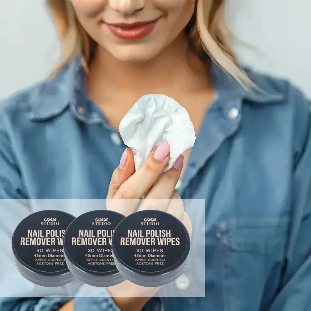 OEM Soft Biodegradable nail Removal Wet Wipes Eco-friendly Adults Safe nail Remover Wipes