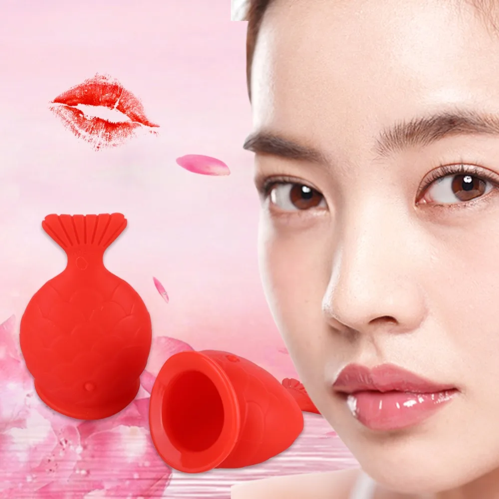 Women Silicone Sexy Full Lip Plumper fish shape Lip Enhancer Device Nipple Increase lips Plump Pro