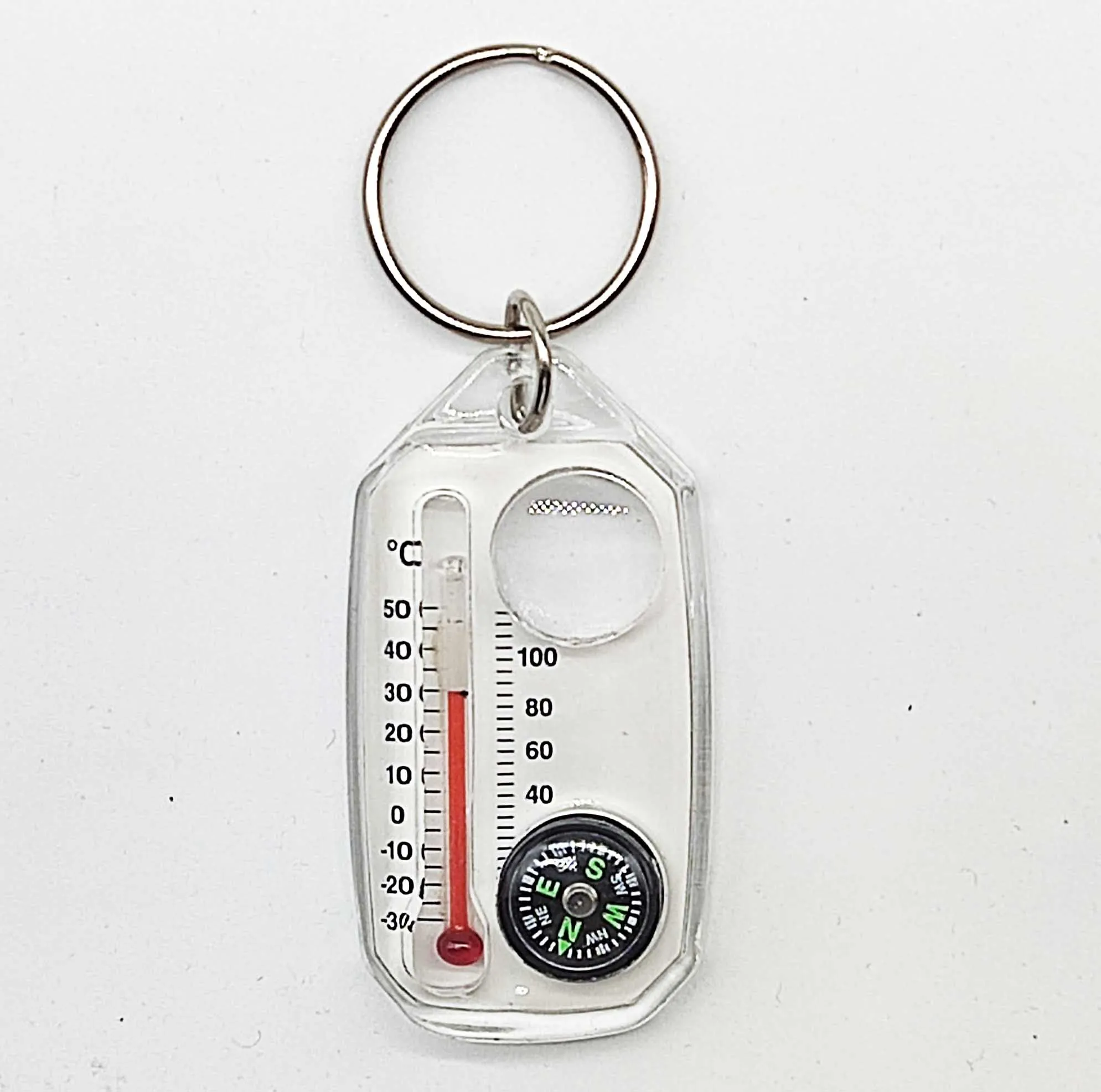 2023 Mini Compass set,Magnetic compass KeyChain Thermometer and Magnifier