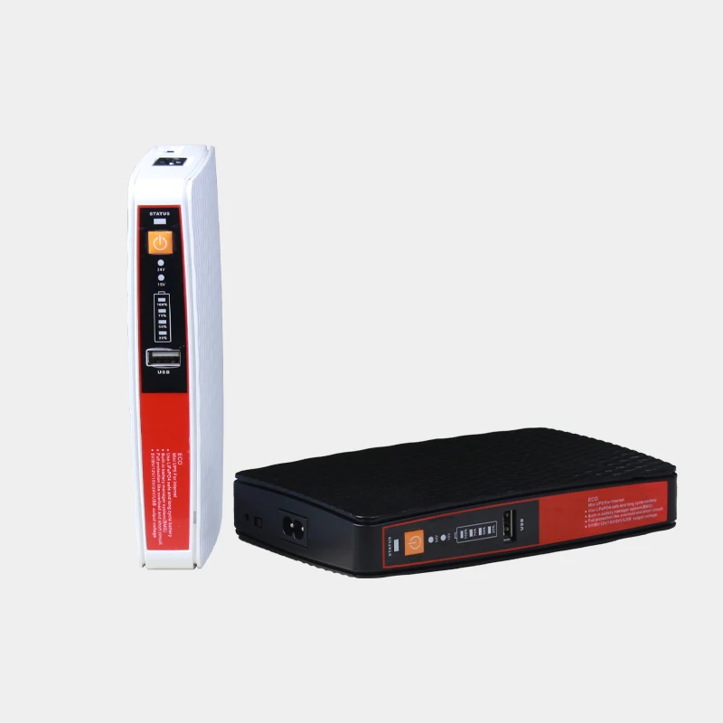 2023 New mini ups for wifi router cctv 5v 12v 24v dc Mini ups White OEM Long Battery with Adapter Protection lifepo4ups Backup
