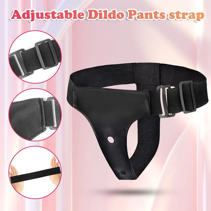 Wholesale Silicone Wearable Leather Sex Dildos Harness with 2 Removeable Realistic Dildos Anal Female Sex Toys for Adult Couple