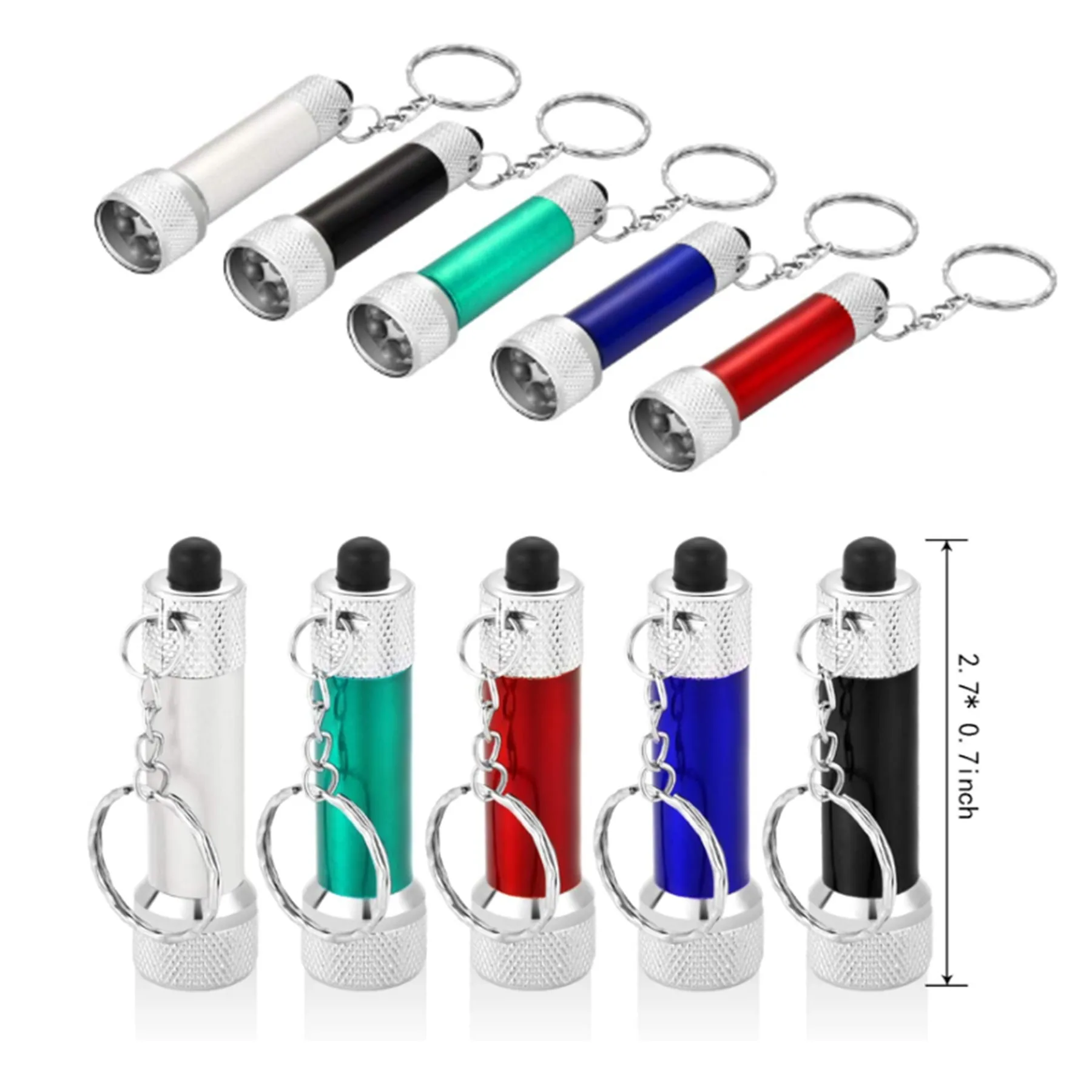 OEM Custom Logo Led Mini Flashlights Aluminum Alloy Key Chain Flashlight Pocket Flashlight
