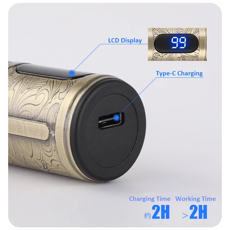 New Design T Blade Monster Hair Clippers USB Charging Hair Trimmer Professional LCD Bald Clipper