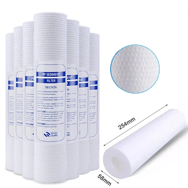 Бытовой полипропиленовый фильтр для осадка, 10/20/30/40/50 дюймов, 1/5/10/20/30/50/100 микрон