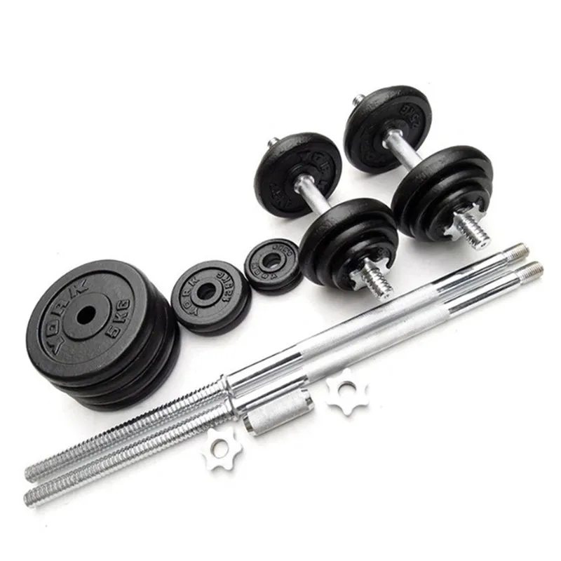 Free Weight 50kg Dumbbell Barbell Set Wholesale Customized Home Office Baked Paint Adjustable in Box