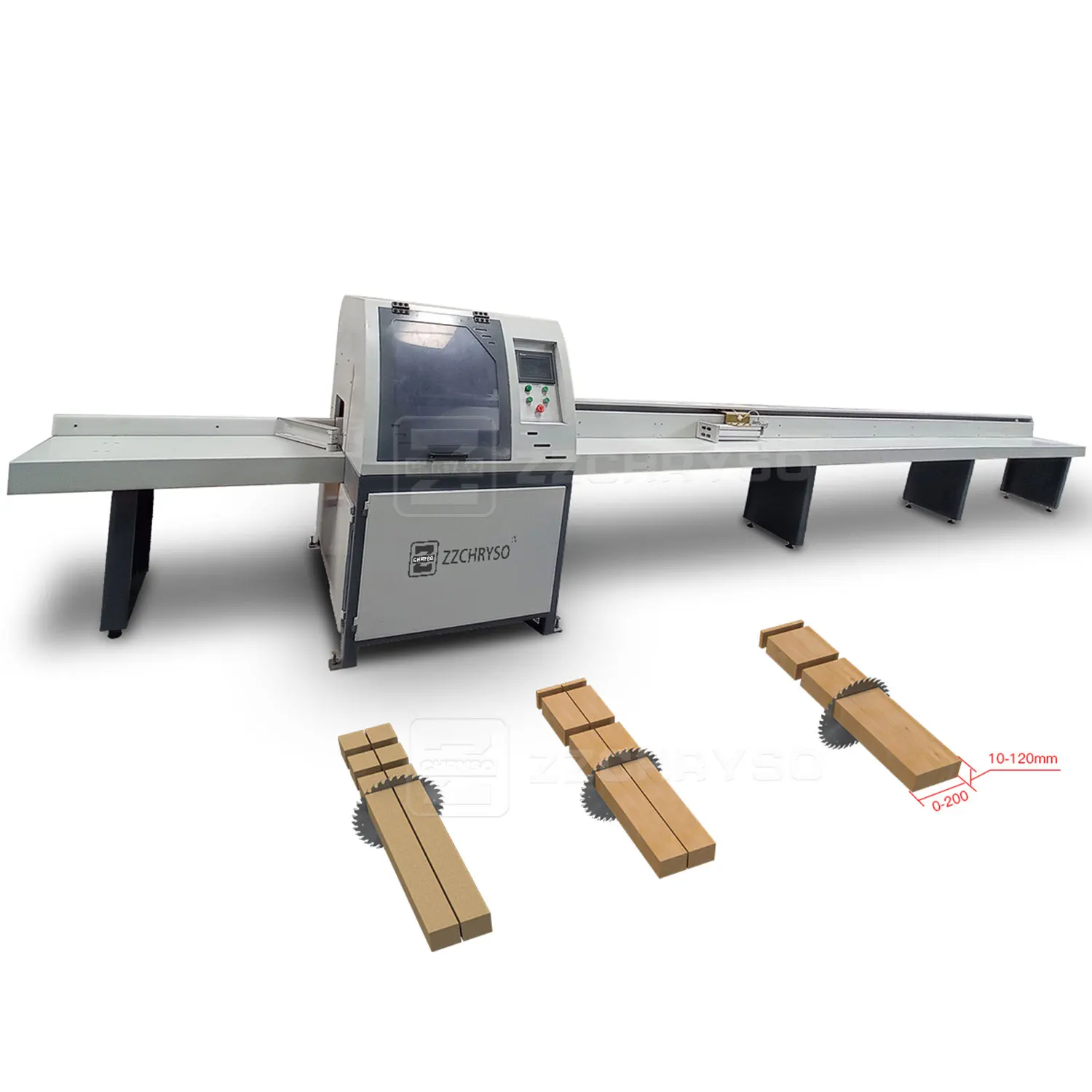 ZZCHRYSO CNC Timber Cutting Machine Automatic Pallet Cutting Saw High Efficiency Wood Cross Cutting Off Saw Price