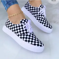 Summer Fashion Lace Up Sneaker Shoe Womens Canvas Casual Women Shoe 2022 Comfortable Walking Canvas Shoes
