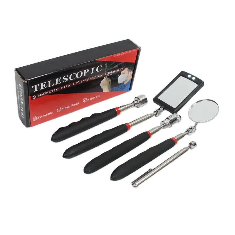 OEM LED Light Telescopic Magnetic Pick Up Inspection Tools Kit, Vehicle Car Repair Tool Telescoping Inspection Mirror