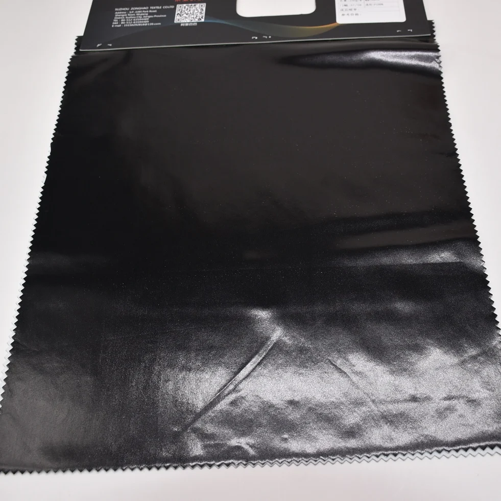 Polyester knitted fabric high elastic PU imitation leather release paper transfer coating fabric