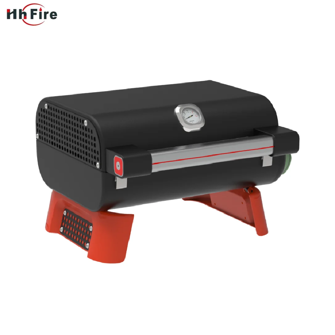 Bomber King black smoking grill table top portable bbq gas grill