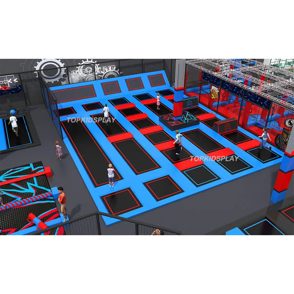 CE factory children kids cheap Indoor play trampoline park with dodge ball