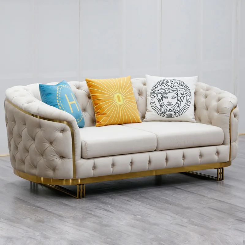 Home rooms furniture small sofa set modern luxury sectional velvet fabric 1 2 3 seater couch living room sofas for small space