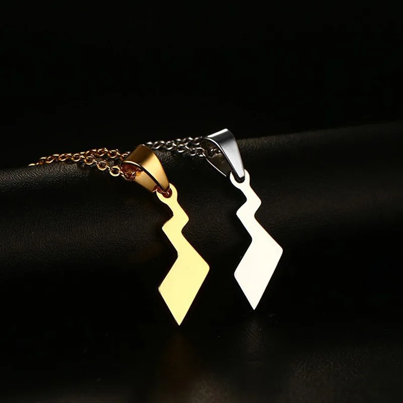 Simple Temperament Pikachu tail pendant Necklace Cute Style  Female Stainless Steel Necklace