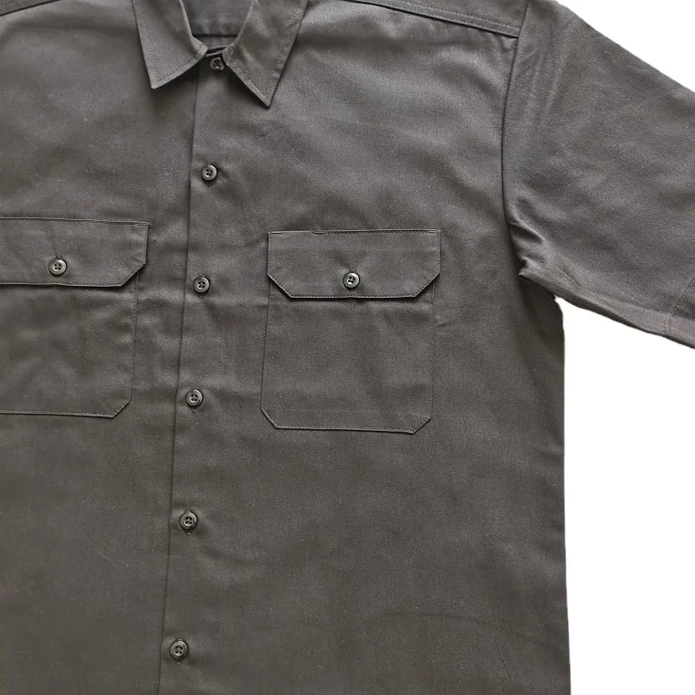 Рабочая форма с коротким рукавом и логотипом на заказ, рубашка для работы в стиле Дикки, уличная рубашка