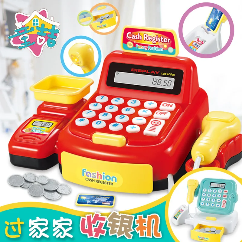 Early Education Role Play Toys Other Pretend Play & Preschool Cashier Machine Toys, Toy Cash Register, Supermarket Toys for Kids