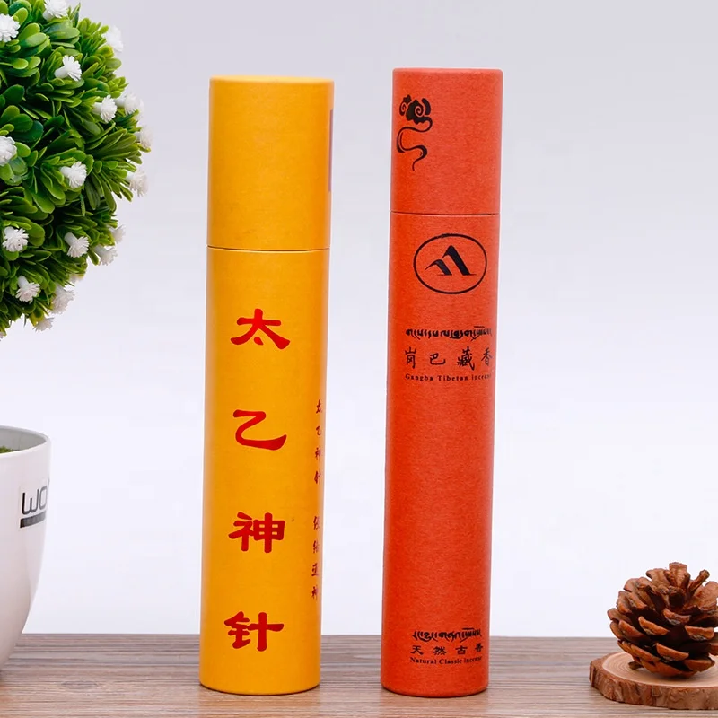 Empty Paper Packaging Custom Incenses Sticks Packing Round Boxes Paper Tube
