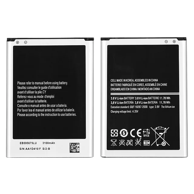 Аккумулятор хорошего качества EB595675LU для Samsung Galaxy Note 2 N7100 3100 мАч, сменная батарея