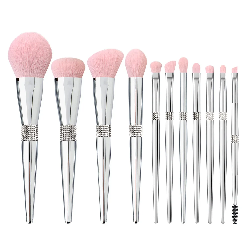 Queen Series 11pcs Eye Shadow Powder Beauty Tools Synthetic Popular Glitter High Quality Vegan Flat Crystal Makeup Brush