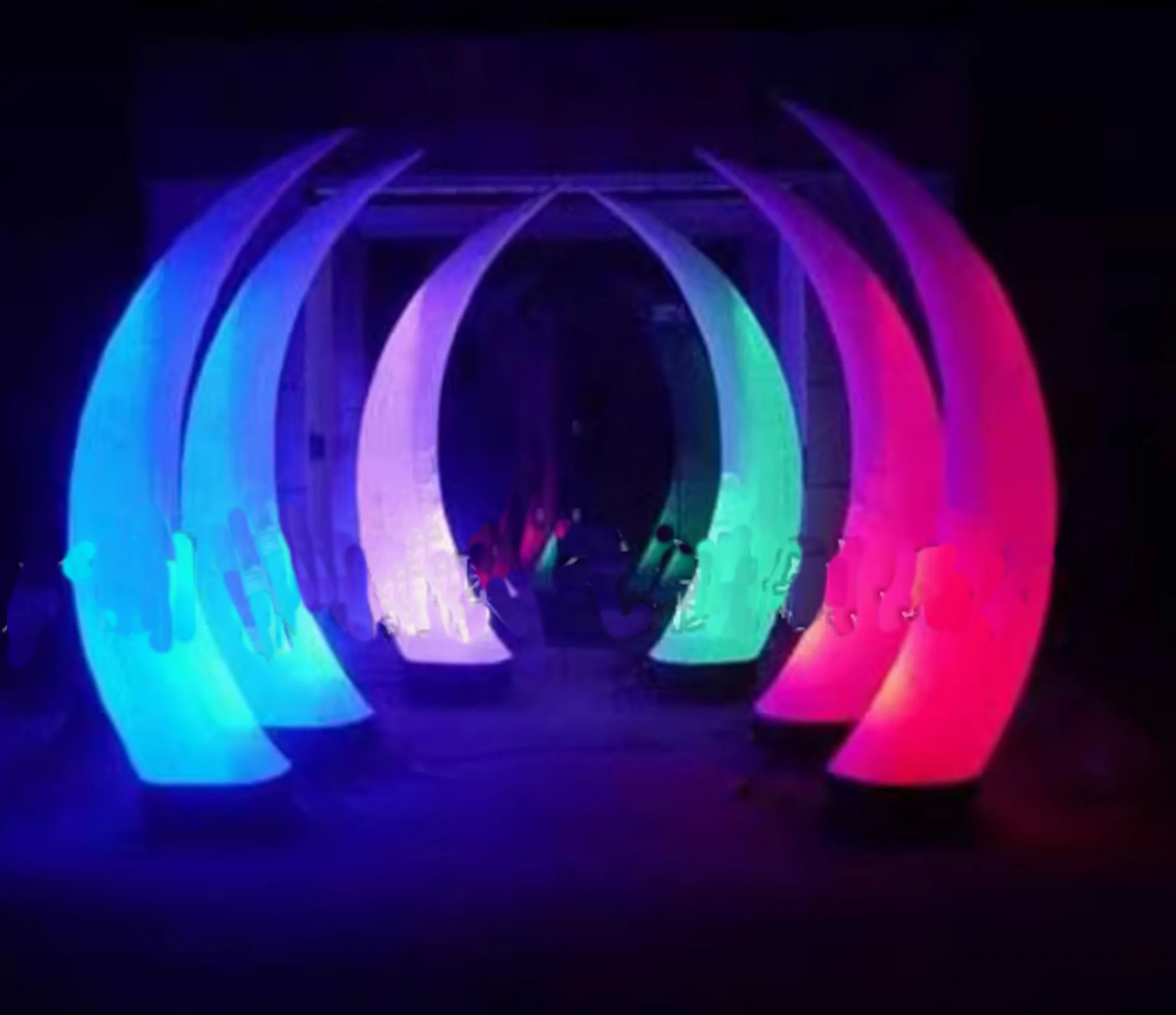 good price of new design Multi-color Inflatable Led Light Elephant Tusk Inflatable Custom Shaped