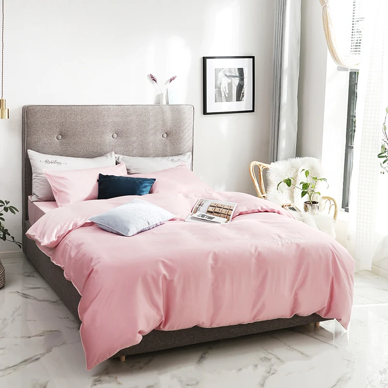 100%Cotton Material Pink color with 60S*60S Density fabric for making bed sheets