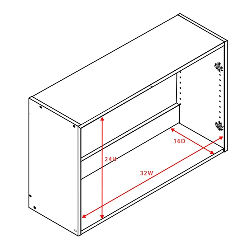 Wooden Wall Mounted Storage Cabinet with 2 Door, Decorative Farmhouse Modern Cabinet for Living Room, Laundry, Kitchen Dining