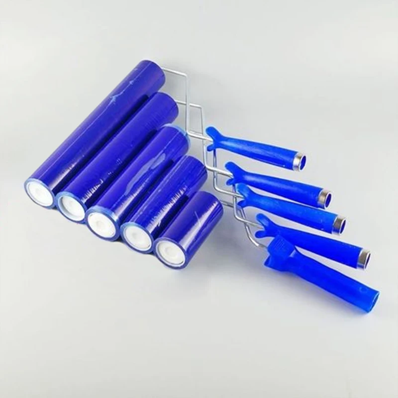 4/6/8/10/12inch Blue White Dust Removal High Tackiness Disposable PE Adhesive Cleanroom ESD Sticky Roller