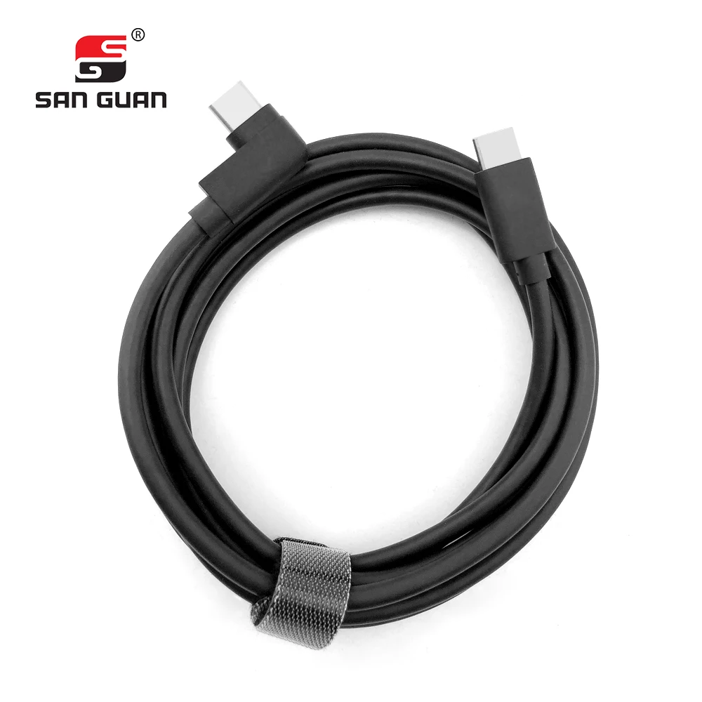 Black right angle c type cable to USB C 2.0 fast charger usb type c charging cable for Samsung huawei xiaomi mobile phone