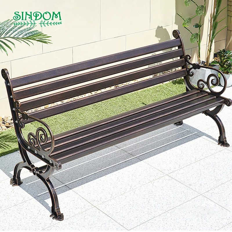 Indoor Lounge Outdoor furniture Public Park Bench Patio Garden Metal Benches