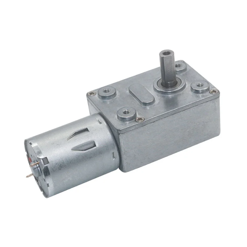 10RPM 40RPM Jgy370 High Torque Reducer Small Hollow Shaft Self-lock Engine 24V 12V Dc Micro Electric Drive Worm Gear Motor