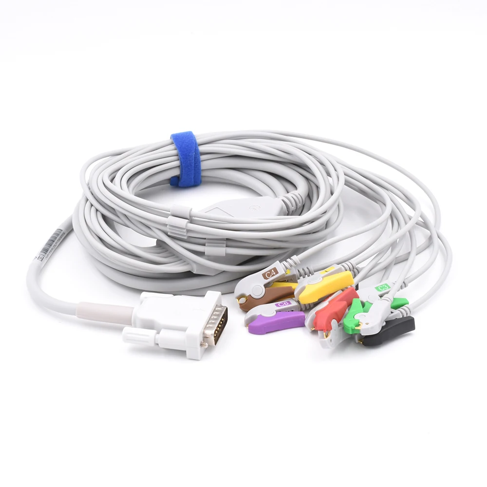 Совместимый с Philippss Agilent 300i/M1770A кабель прямого подключения 10 проводов Grabber IEC EKG для пациентов