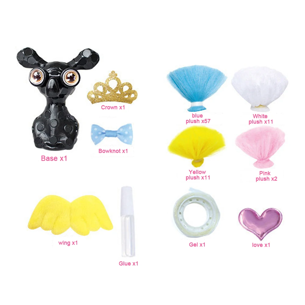 Kids Crafting Kit Glue Plush DIY Cute Pet Handmade Gifts DIY Assembly Toys For Girls Felt Craft Kits