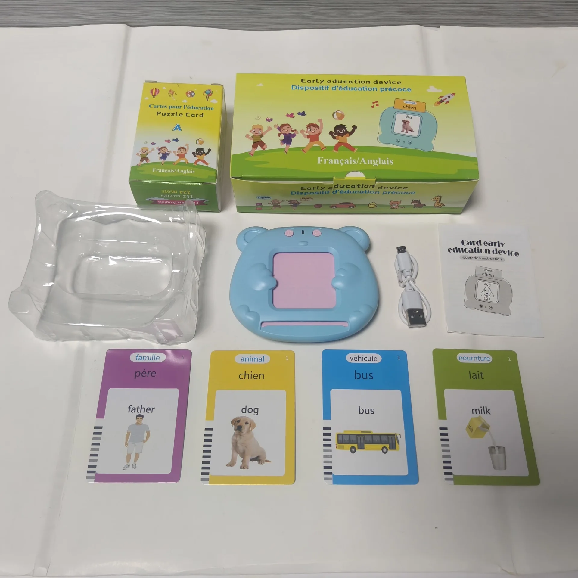 Multilingual Early Education Toys 224 Words Language Learning Toddler Children English Language Learning Machine