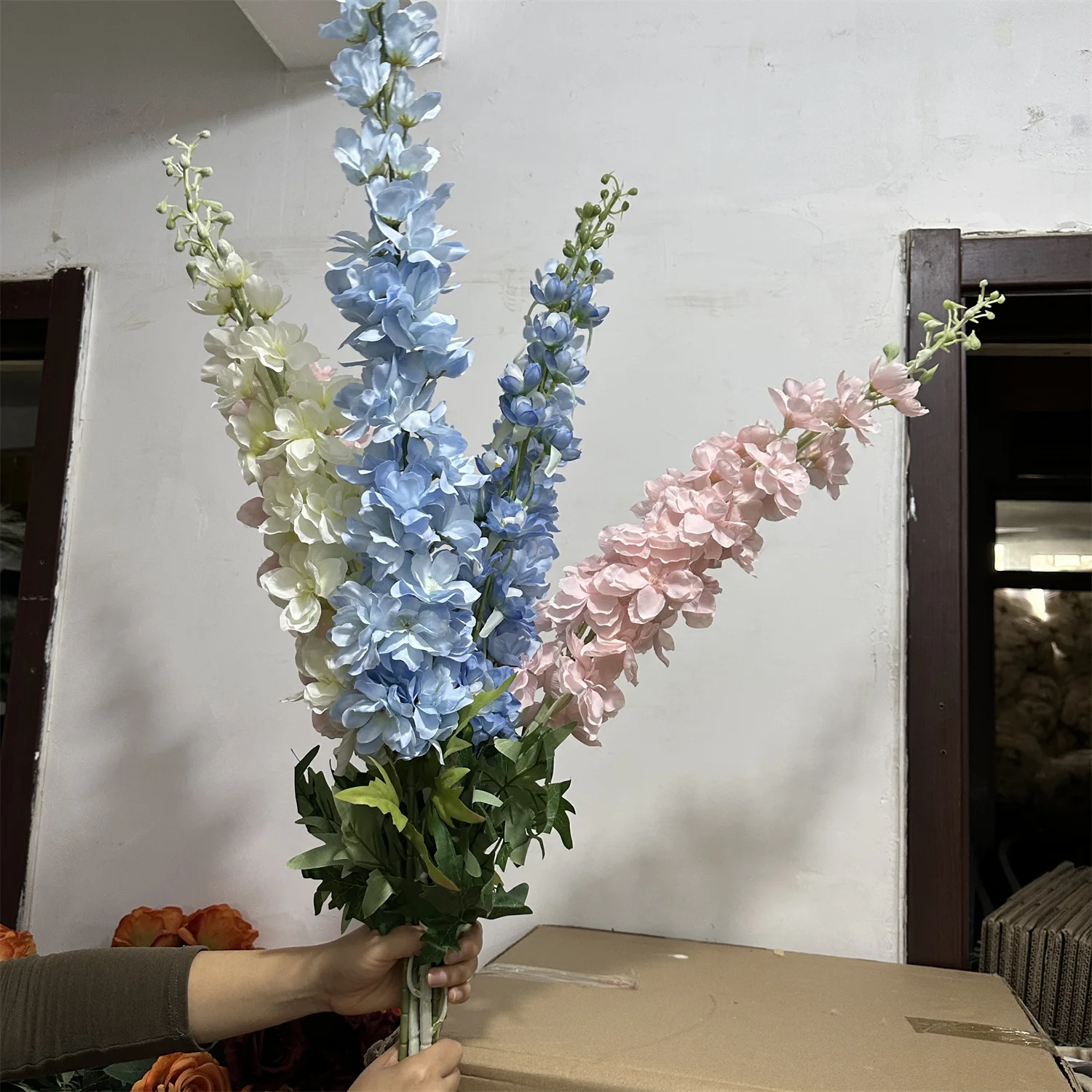 IFG Wholesale Artificial Big Delphinium Flower Arrangement for Wedding Arch Garland Decor