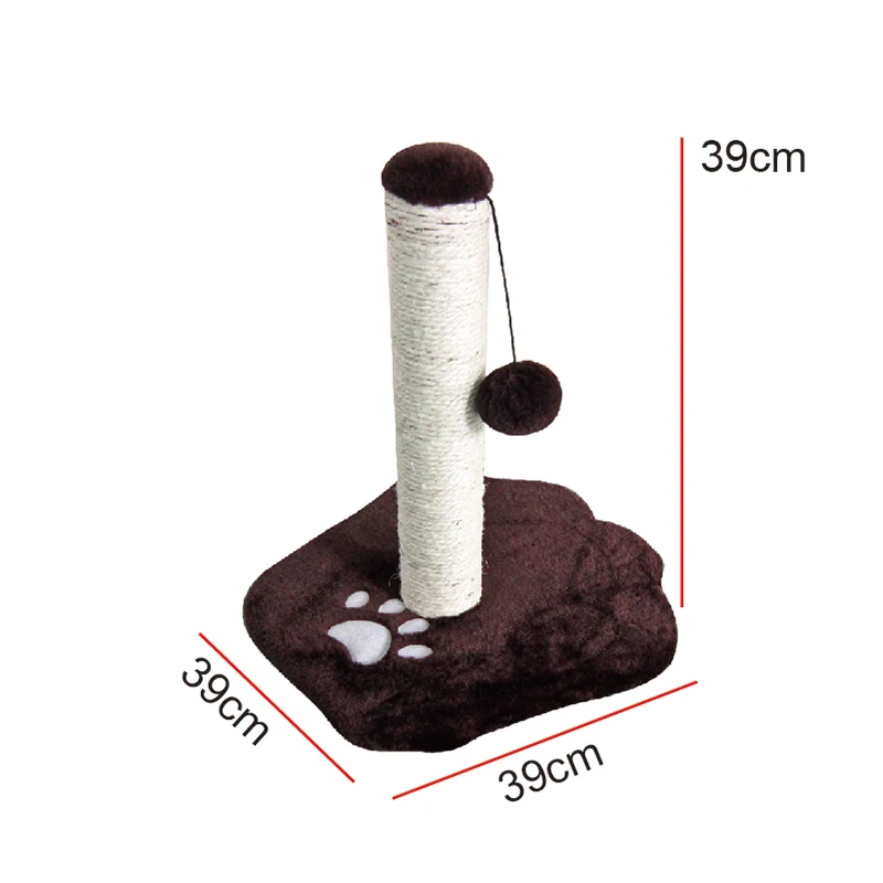 Manufactory Plush Sisal Hanging Ball Cat Scratching Scratcher Kitty Kitten Cat Pet Activity Center Climbing Furniture Tree Post