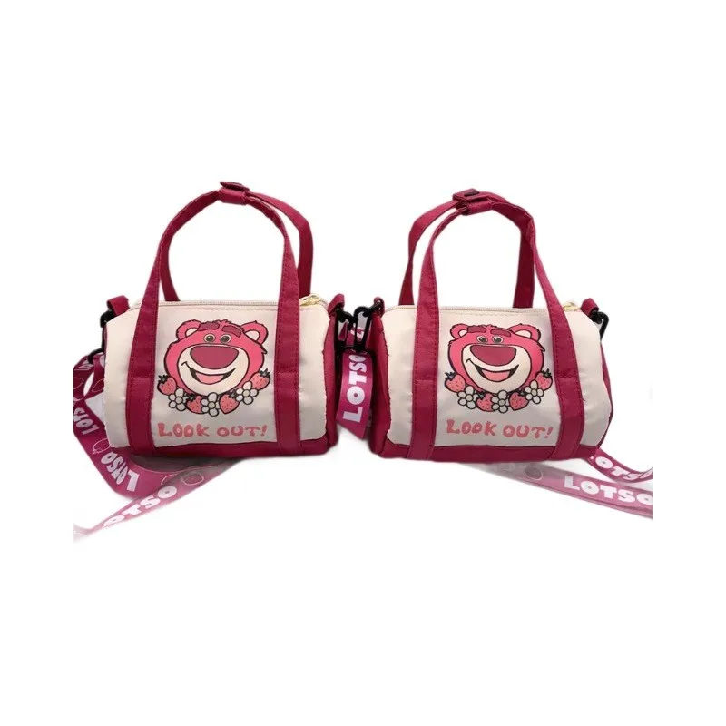 New Style Summer Canvas Small Bucket ins All-Match Cute Bear Soft Cute Girl  Portable Storage Bag Gift