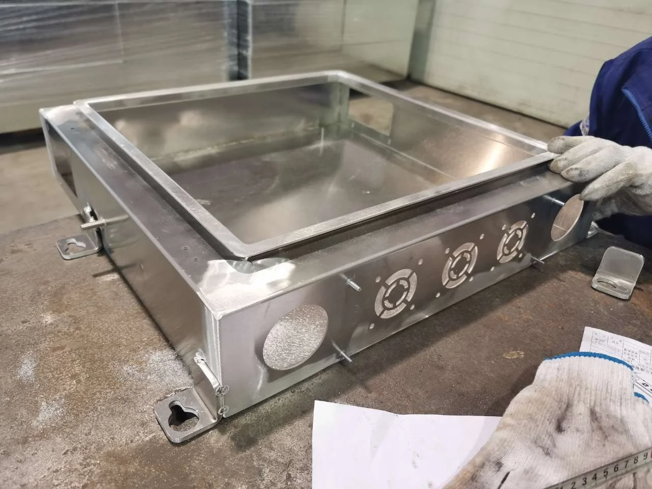 aluminum welding stainless steel bending stamping parts powder coating sheet metal fabrication