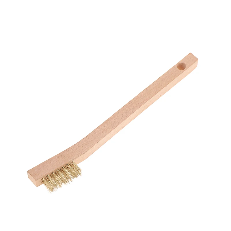 Mini kitchen oil gas stove cleaning brush high quality cleaning rust easy to use brass steel wire brush