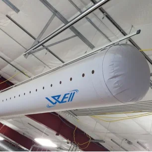 highly efficient fabric round air duct heated resistant fresh air ventilation duct system for hvac cooling system