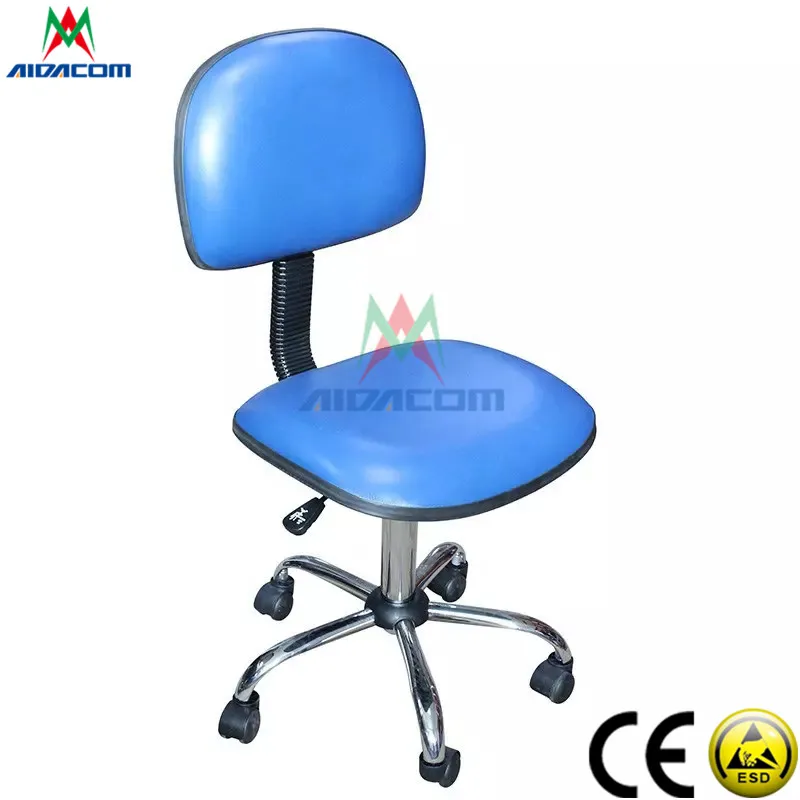 PU leather anti-static office lab chairs Black Blue Adjustable antistatic Cleanroom ESD Chair