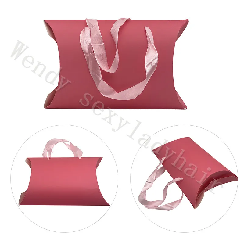 WY1 Customize Foldable Magnetic Ribbon Bow Luxury Gift Cardboard Shipping Mailer Paper Box For Wig