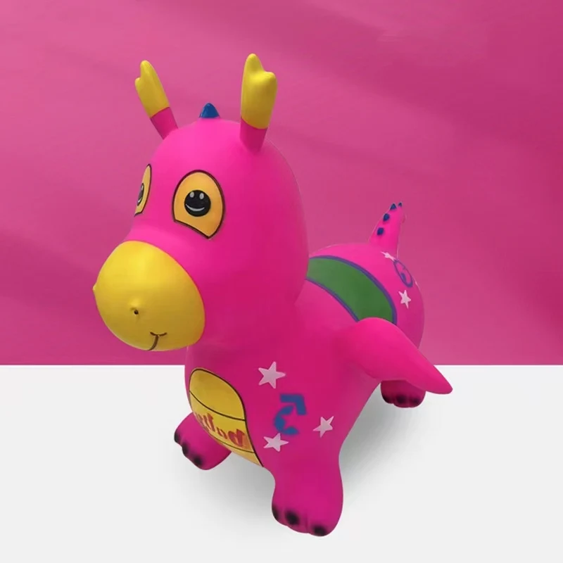 2023 New Bouncy wing Dinosaur Hopper Rubber Dinosaur Thickened PVC inflatable jump toys Inflatable Jumping  Bouncing Animal Toys