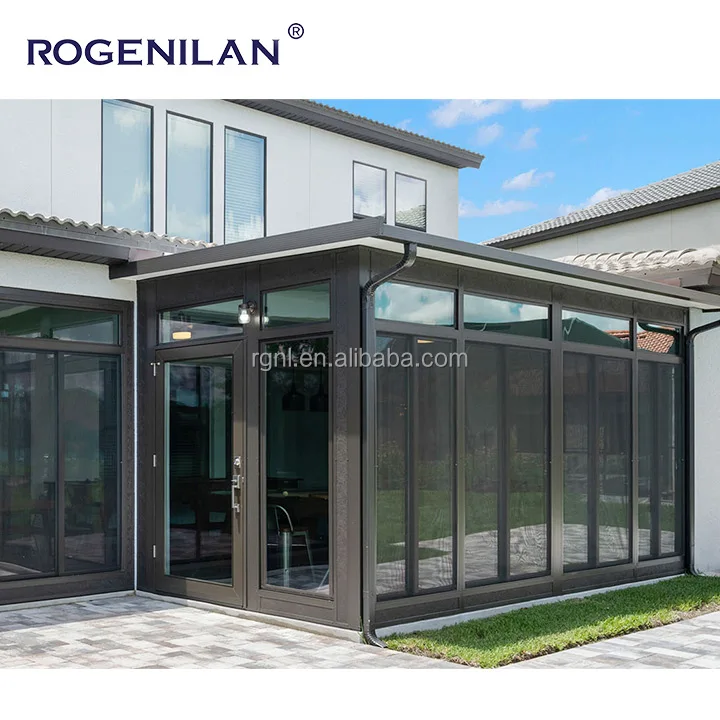 Rogenilan Sunroom индивидуальная Вилла из алюминиевого сплава закаленное стекло немой теплоизоляция открытый сад