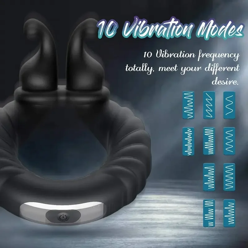 LOVE Sex Toys Pleasure Anal Penis Ring Vibrator Prostate Massager Vibrating Cock Ring Taint Stimulator with Mini Bullet