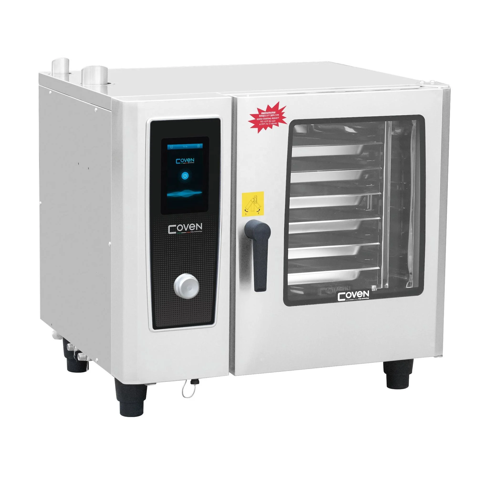 Коммерческая хлебная электрическая печь из нержавеющей стали, пароход, электрическая пекарь, комби, универсальная печь