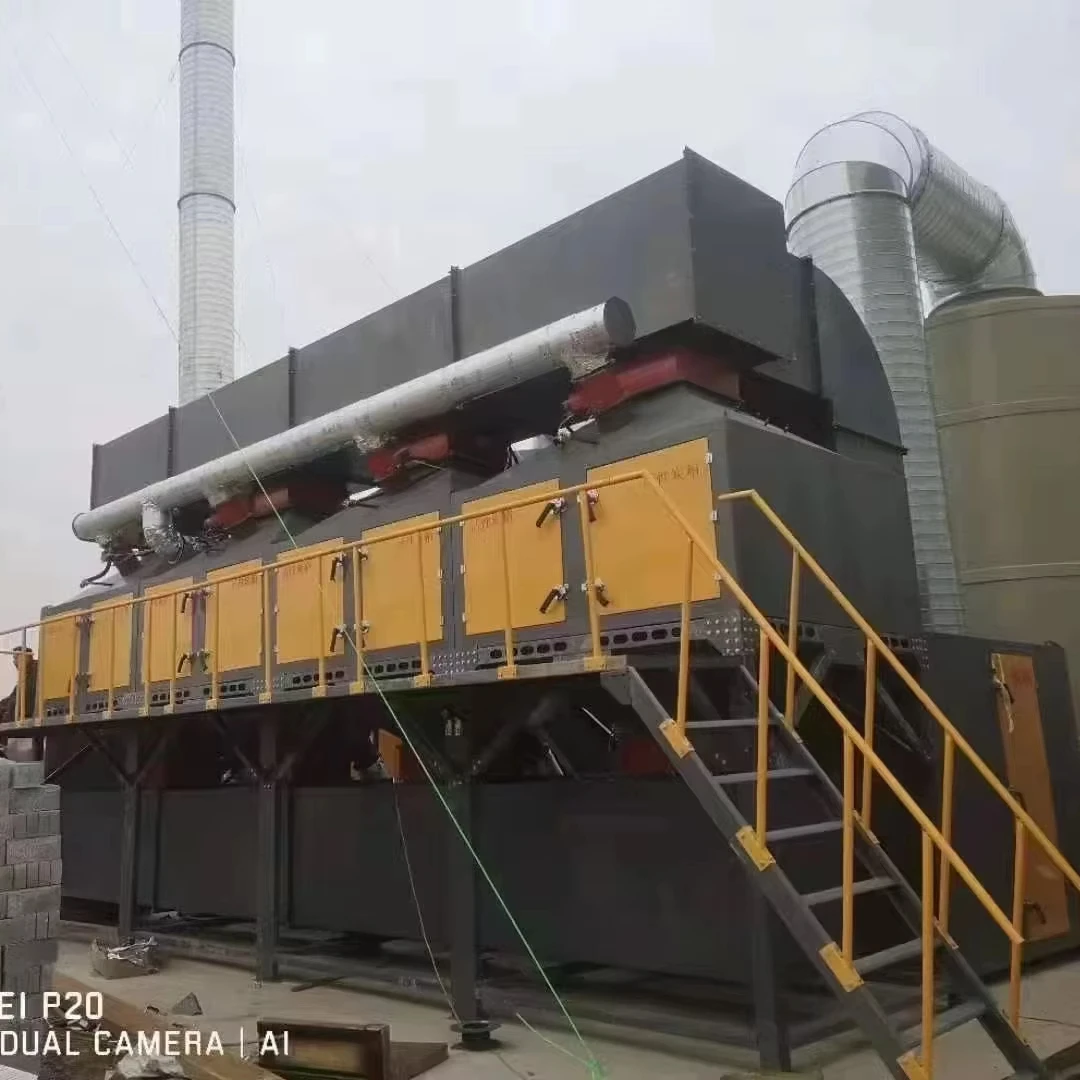 large air volume exhaust gas VOCs treatment technology activated carbon adsorption desorption catalytic combustion system