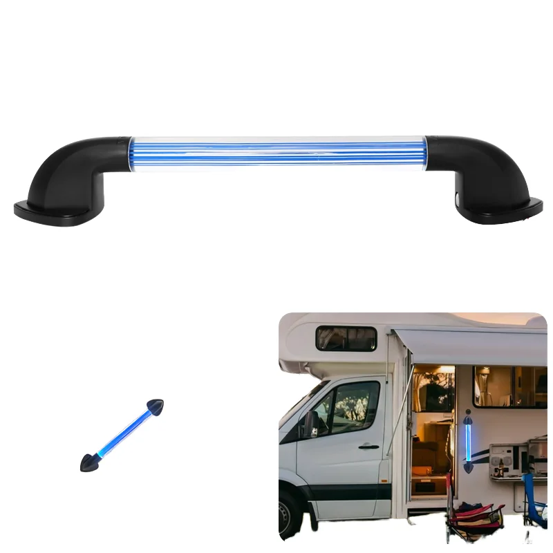 LED Lighted Grab Handle Illuminated Safety Grab Bar with 12V/24V LED Lighting for Campervan Yacht Boat RV Motorhome Staircase