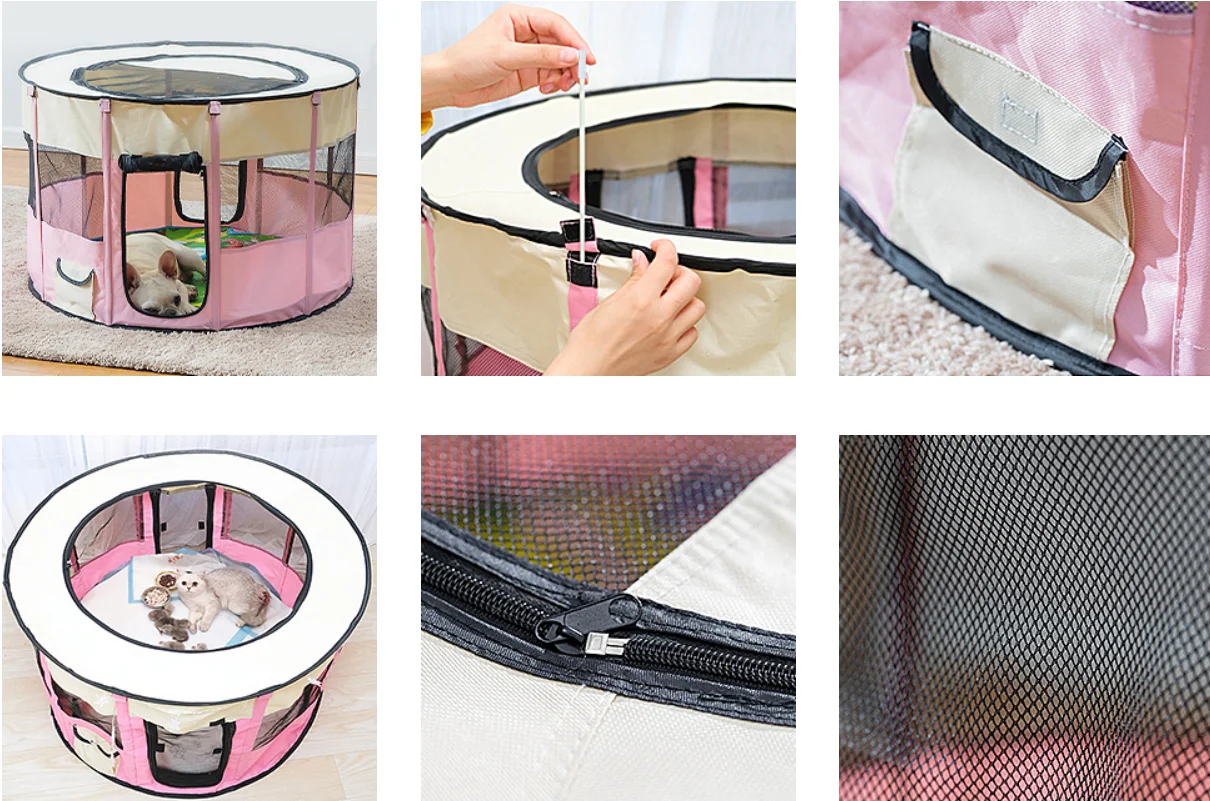 Pop up  Exercise Pen Dog Playpen Portable Folding Pet tent Octagonal Cage  Cat Kitten Puppy