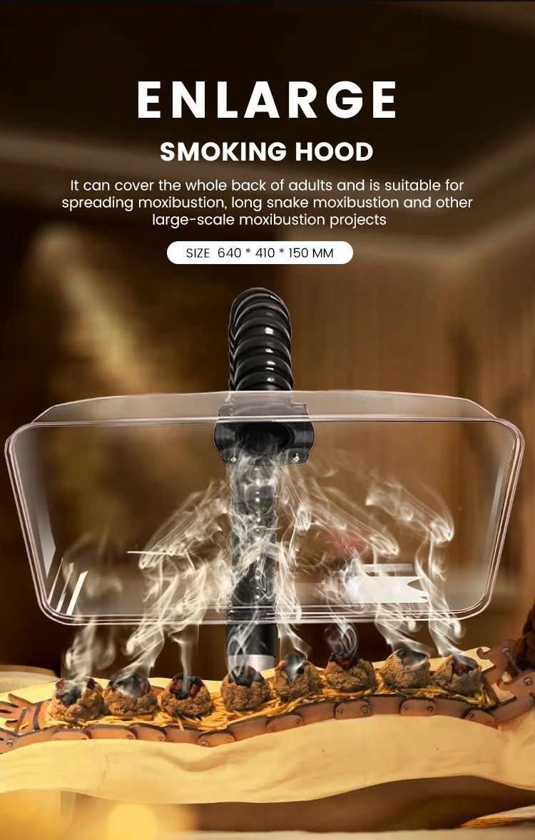 New Popular Flexible Big Rectangle Hoods Moxibustion Smoke Absorber Moxa Fume Extractor Filter