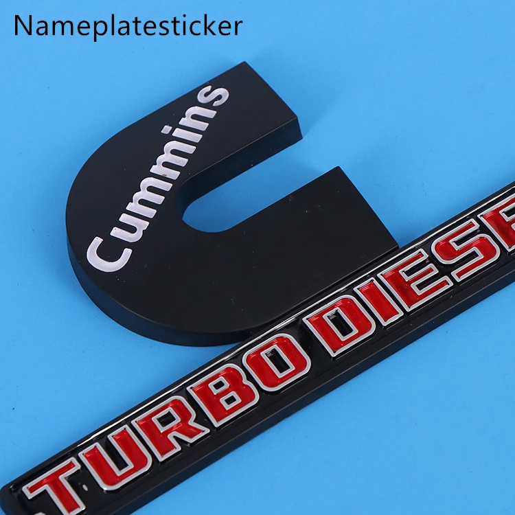 Hot Selling Car Chrome Letter Plate Customized 3D Logo Metal Name Badges Auto Car Emblem With Sticker