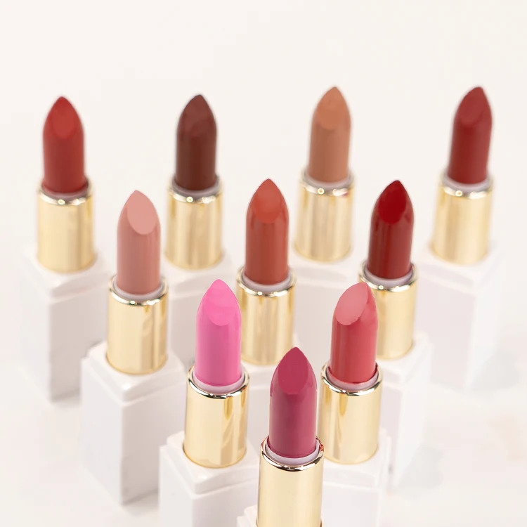 High Pigment Make Your Own Makeup Lip Stick Wholesale Vegan Luxury Matte Waterproof Private Label Nude Matte Lipstick